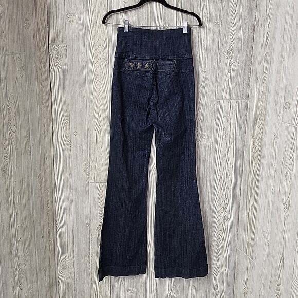 Lipstick Sailor Retro Flare Jeans Juniors Size 5 - Picture 4 of 12